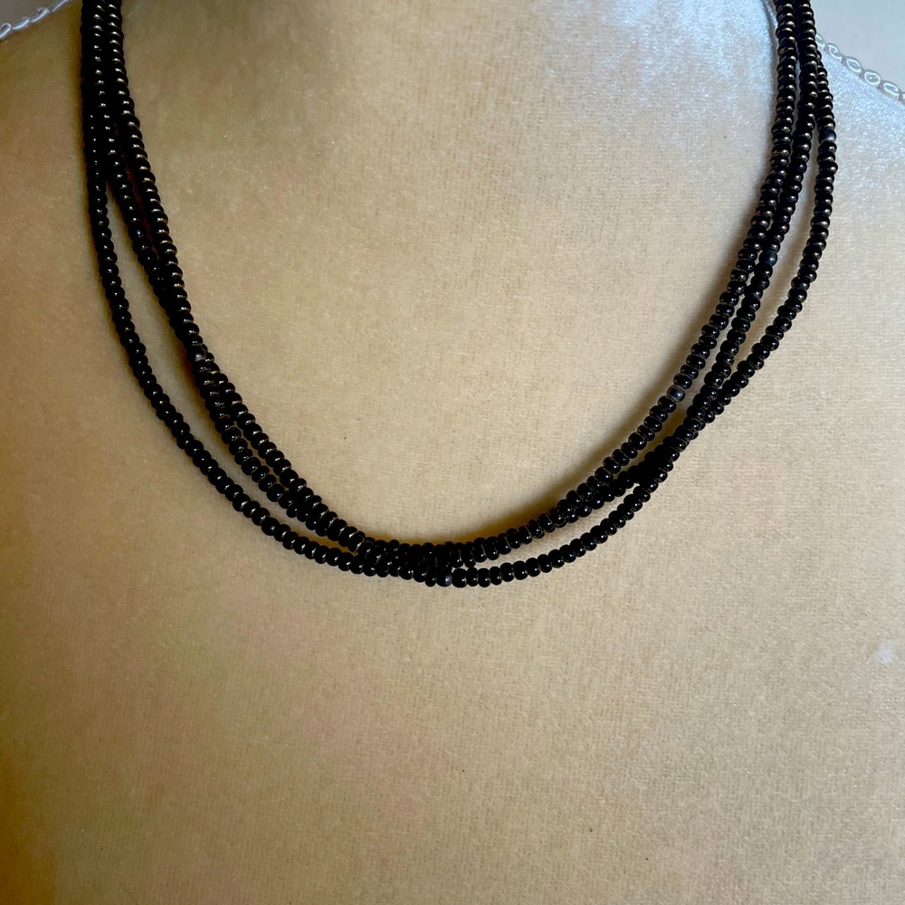 Silpada black bead necklace
